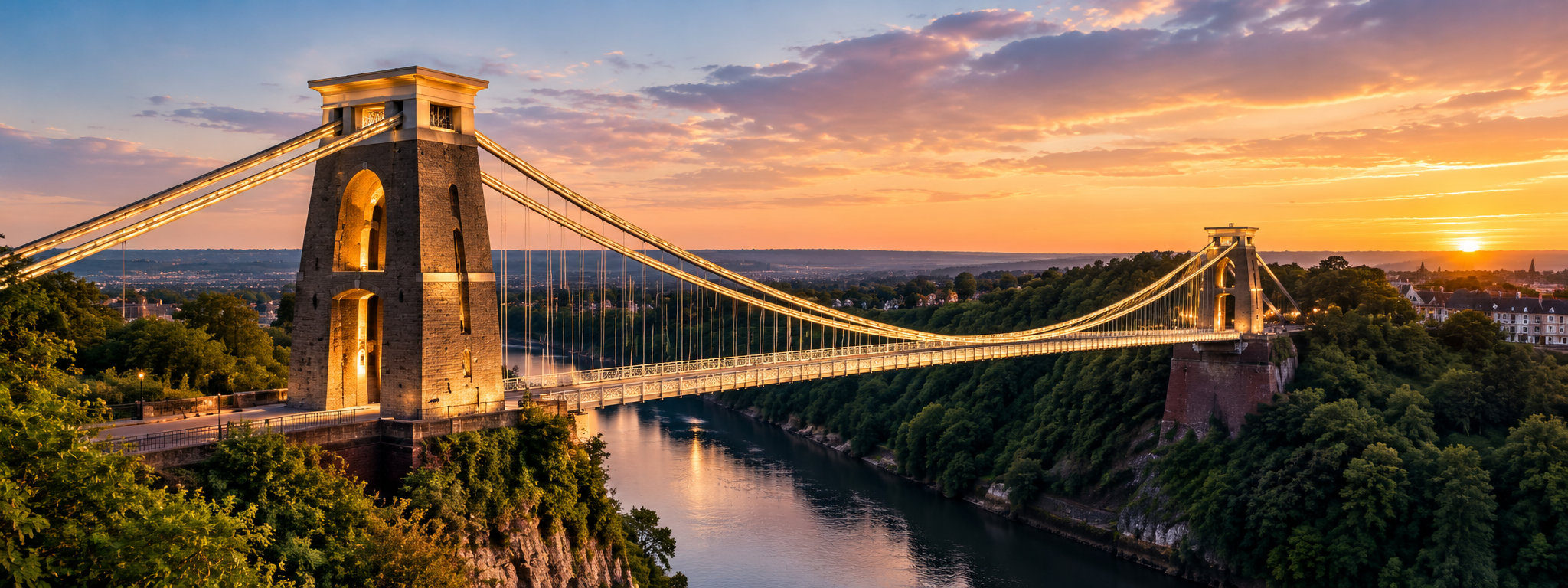 Bridge and Bristol scenery representing journeys across the South West and beyond